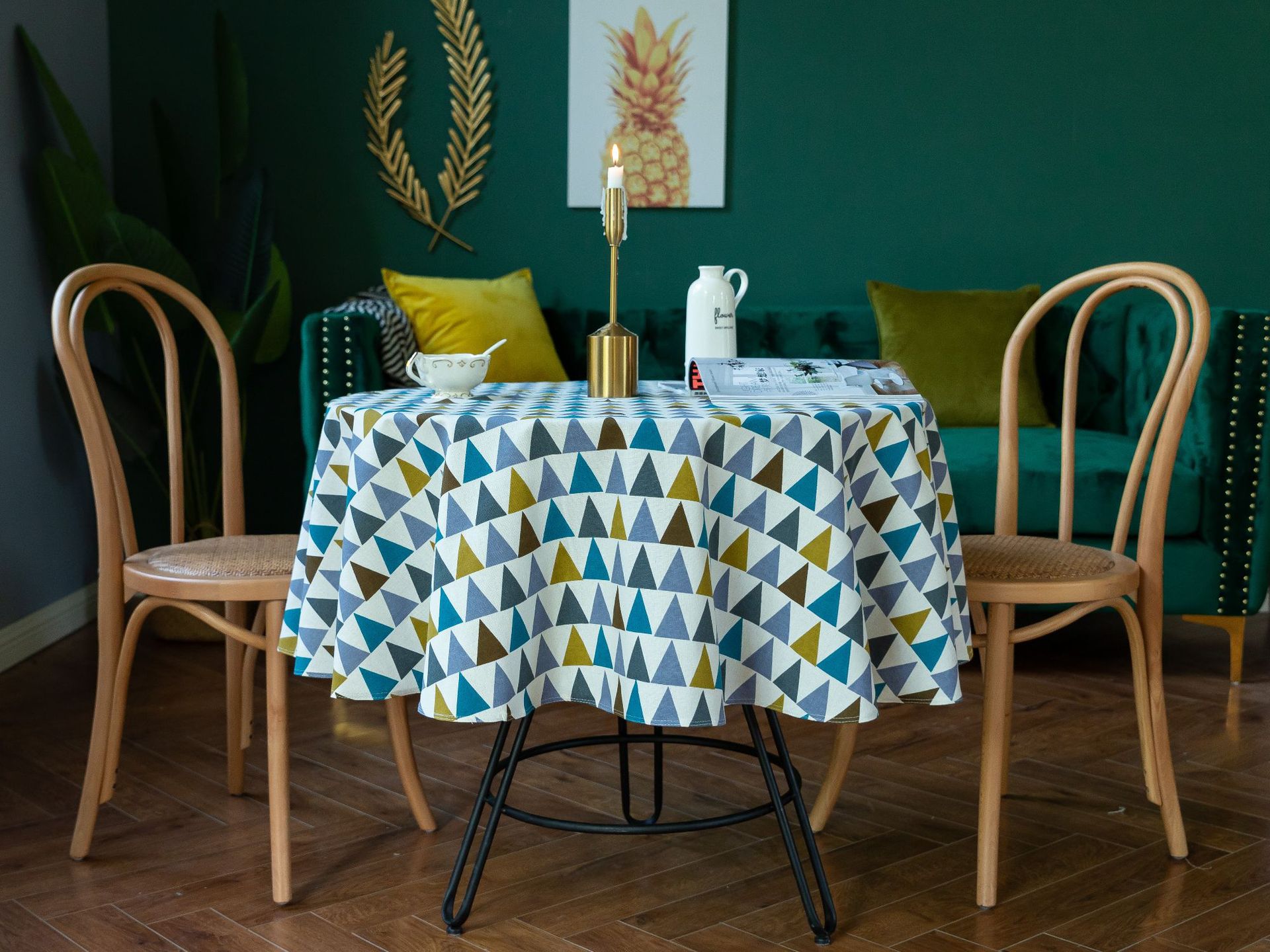 Cotton and Linen Round Tablecloth Ⅲ